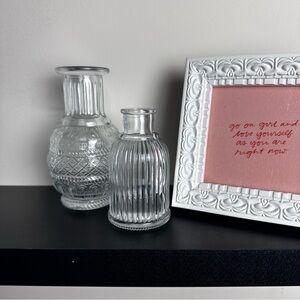 Clear Mini Glass Vase Set